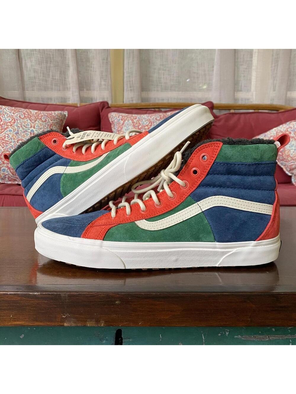 Vans Sk8 Hi-top Scotch Guard Winterized Sherpa ColorBlock Sneaker Mens Size 11.5